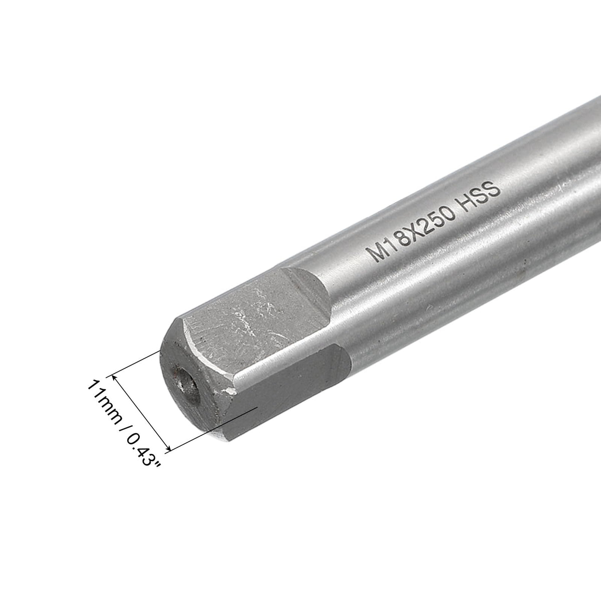 uxcell Metric Thread Tap M18 x 2.5 H2 250mm Extra Long Straight Flute