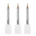 ALYICIA 3PCS 0.4mm TISIN Coated 2-Flute Micro Flat End Mill Set for Steel