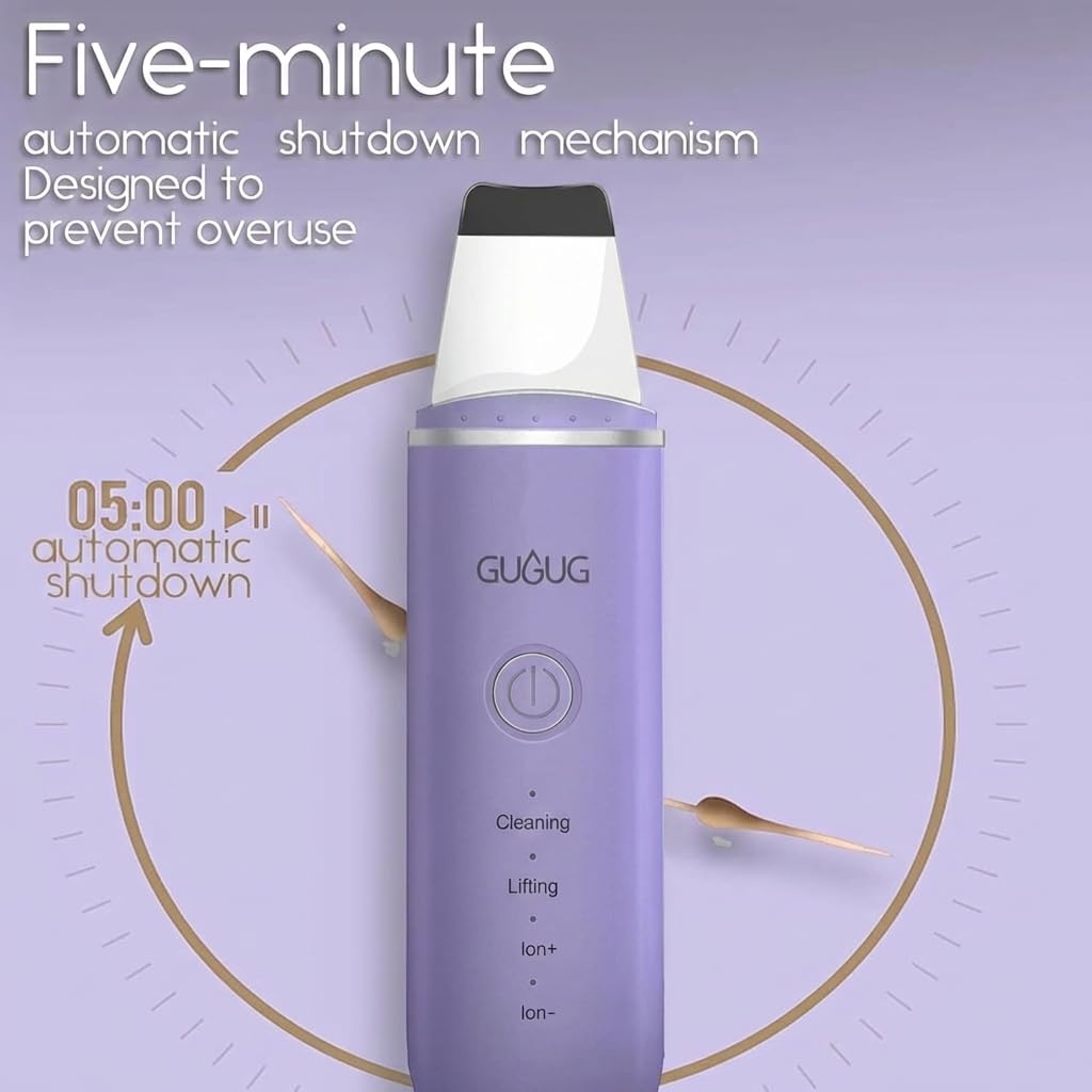 4-Mode Skin Scrubber Spatula, Pore Cleaner, Blackhead Remover, Purple