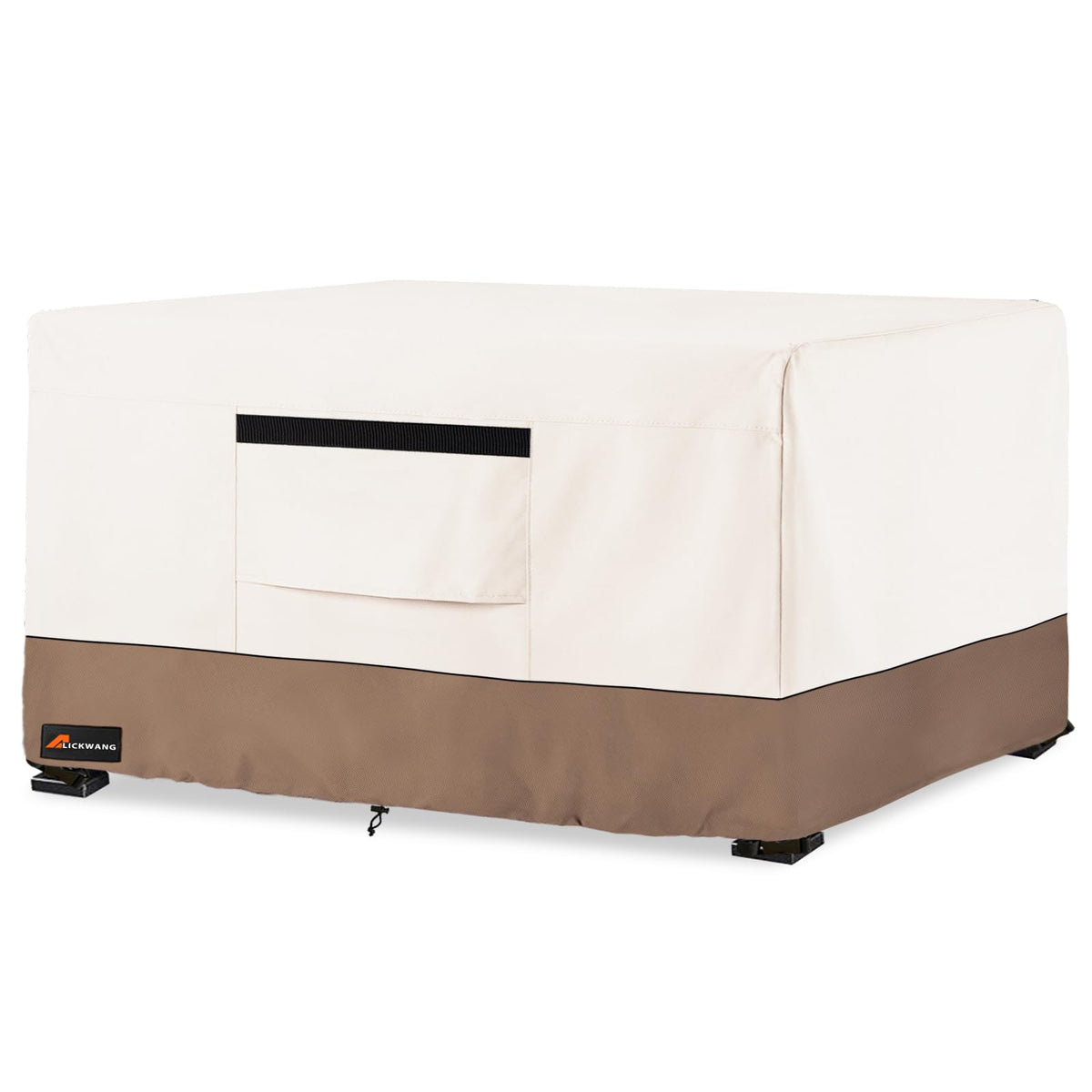 Fire Pit Cover Rectangular, Outdoor Heavy Duty 600D 100% Waterproof Tear-Resistant 52 Inch Fire Table Cover