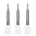 ALYICIA 3PCS 3/32" Uncoated Carbide Square Nose End Mills Set for Aluminum