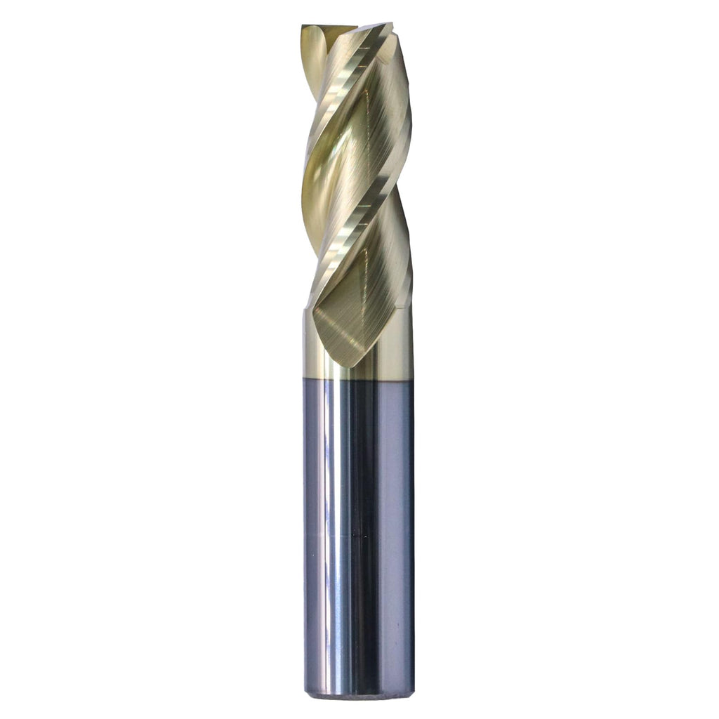 BestParts 1/2" 3 Flute Solid Carbide End Mill for Aluminum - ZrN Coated