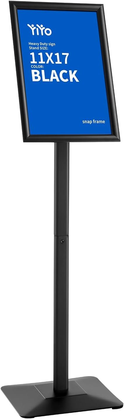 Sign Stand Poster Stand，adjustable heavy duty pedestal Sign Holder Floor Stand，aluminium frame floor standing for
