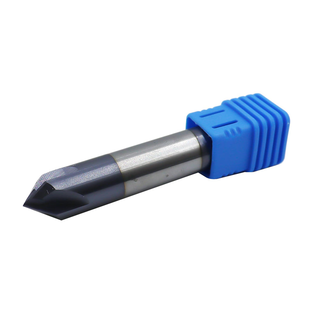 1/2in Solid Carbide End Mill, Chamfer Mill-Double End, 4 Flutes