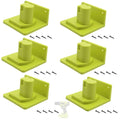 6 Packs Plastic Tool Holder with 24 Screws Compatible for Ryobi 18V Power Tool Portable Holder Mount Hanger Organizer Easy to Install for Workshop Garage