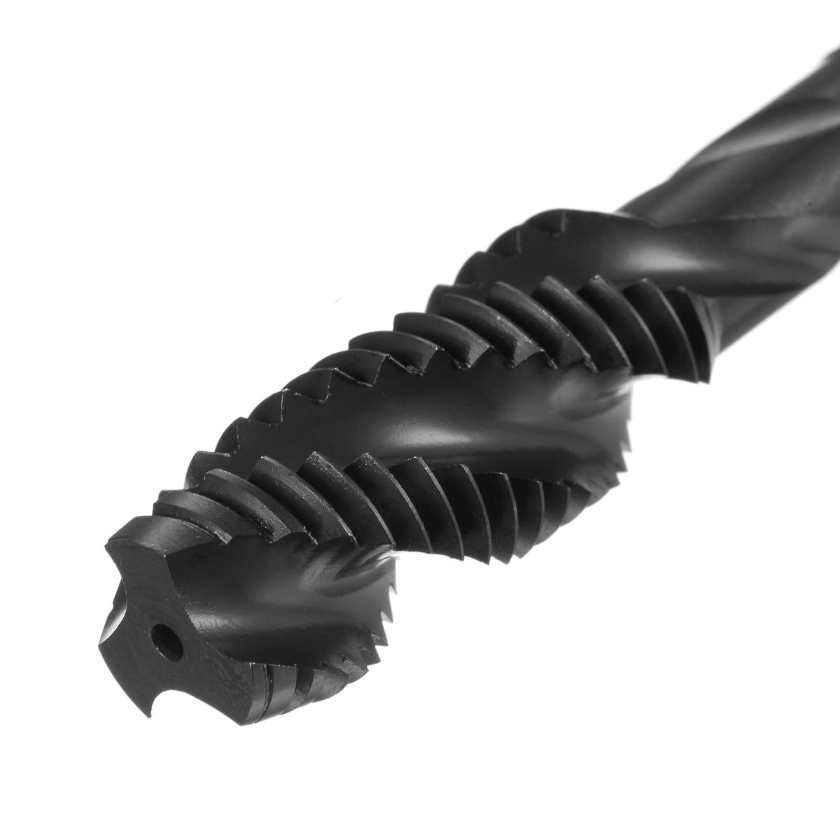uxcell M12 x 1.75 Spiral Flute Thread Tap, Metric Machine Threading Tap HSS Nitriding Coated, Round Shank with Square End, H2 Tolerance, 2pcs