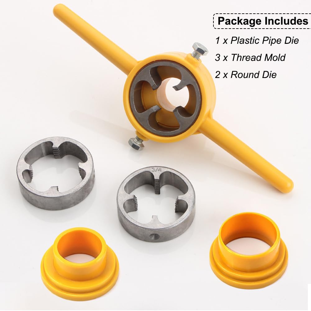 Saipe 6Pcs PVC Thread Maker Tool Pipe Threader Plumbing Tool Kit