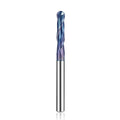 SpeTool Ball Nose CNC Spiral Router Bits, Double Flutes Carbide End Mill 1/4 Inch Shank with TAC Coating, 3 inch Over Length