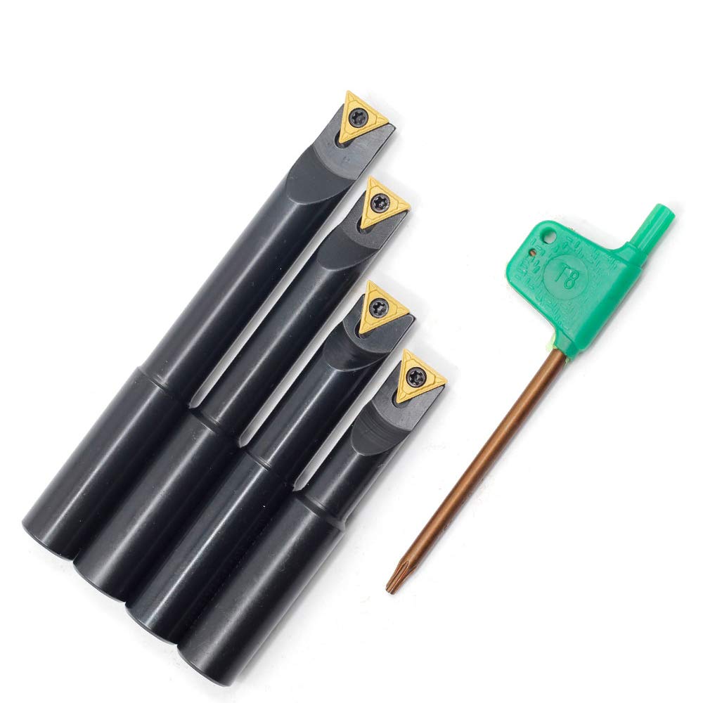 OSCARBIDE 1/2" Round Shank Boring Bar Set 4-Piece w/TCMT Inserts