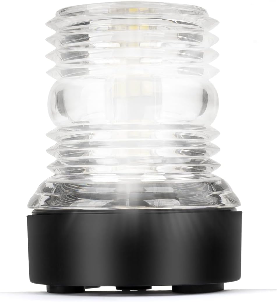 Mast Head Anchor Light, 3NM Visibility 360° Boat All Round Light, White LED Boat Navigation Lights for Marine, Sailboat, Pontoon, Cabin Cruiser Boats and Fishing Boats