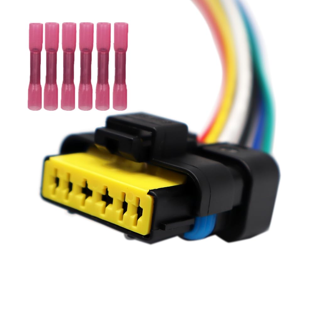 Rear Tail Light Lamp Connector 6Pin Plug Compatible with Versa N17