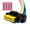 Rear Tail Light Lamp Connector 6Pin Plug Compatible with Versa N17