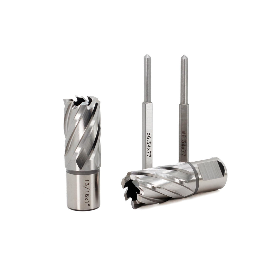 YUFUTOL 2 Pcs 13/16" x 1" HSS Annular Cutter with Weldon Shank 3/4"