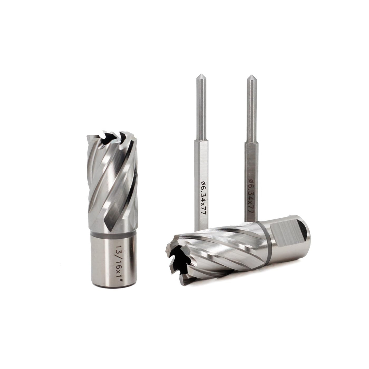 YUFUTOL 2 Pcs 13/16" x 1" HSS Annular Cutter with Weldon Shank 3/4"
