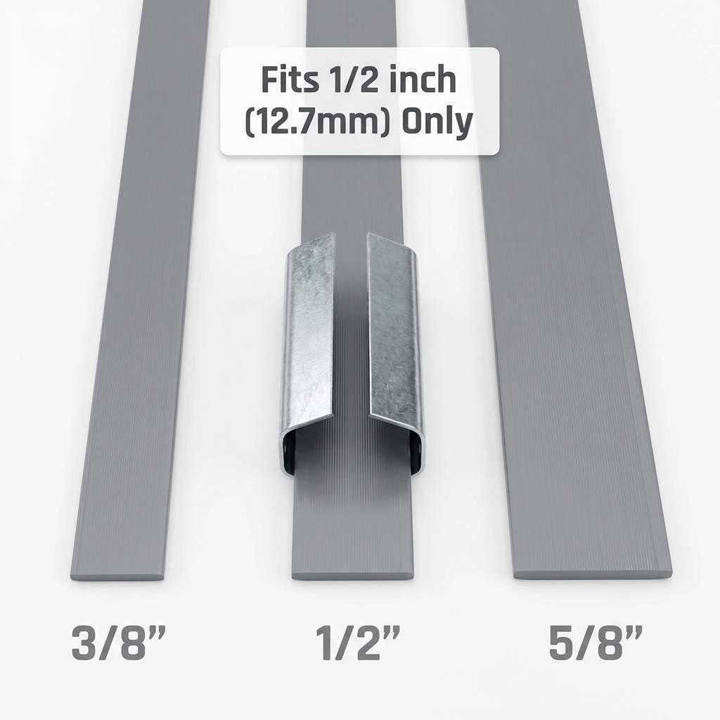 1/2" Steel Strapping Seals – 1000 Pack Metal Clips for PP or Steel Banding, Pallet & Cargo Securing