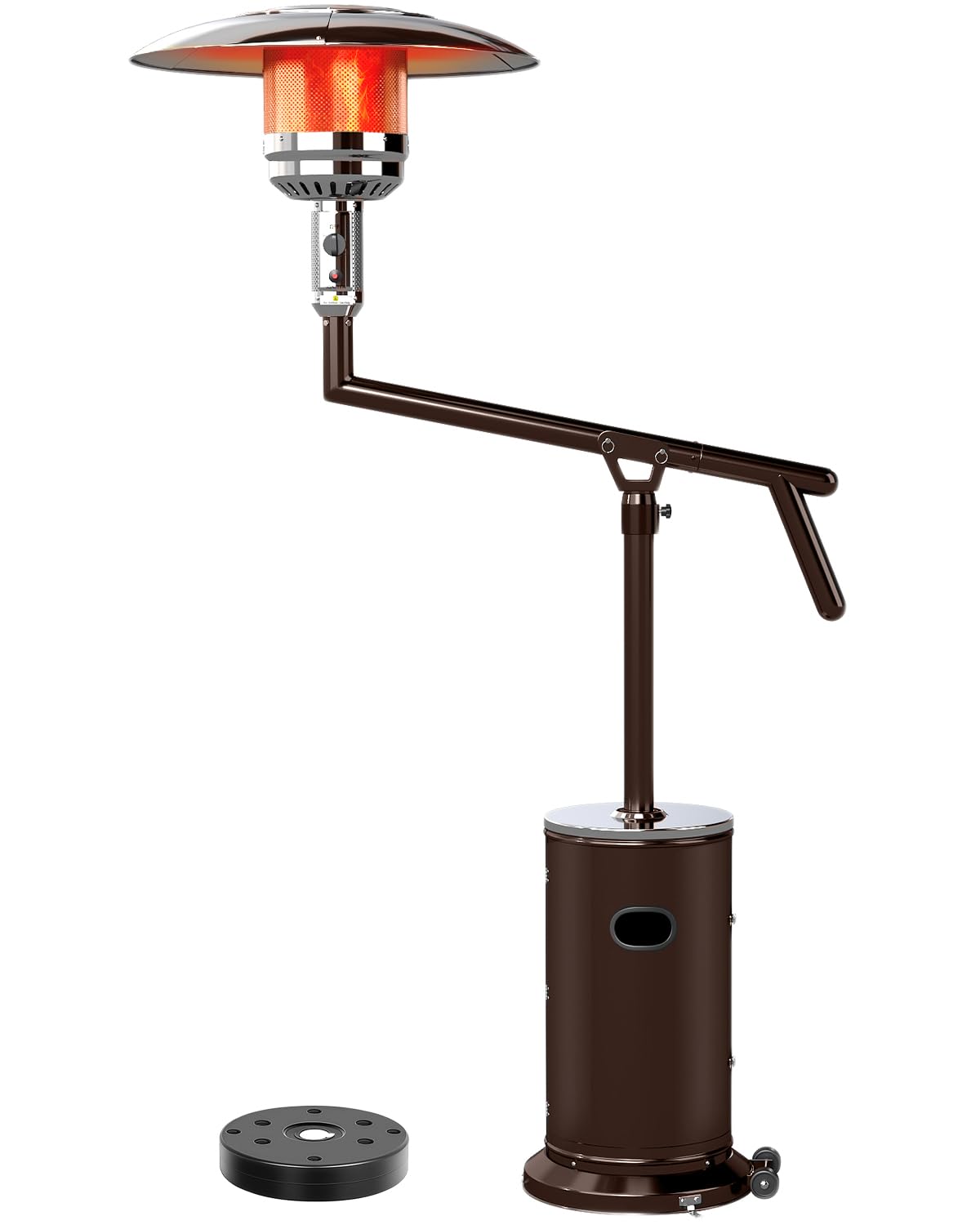 Perfect Position Pyramid Patio Heater,Outdoor Heater with Swivel Arm