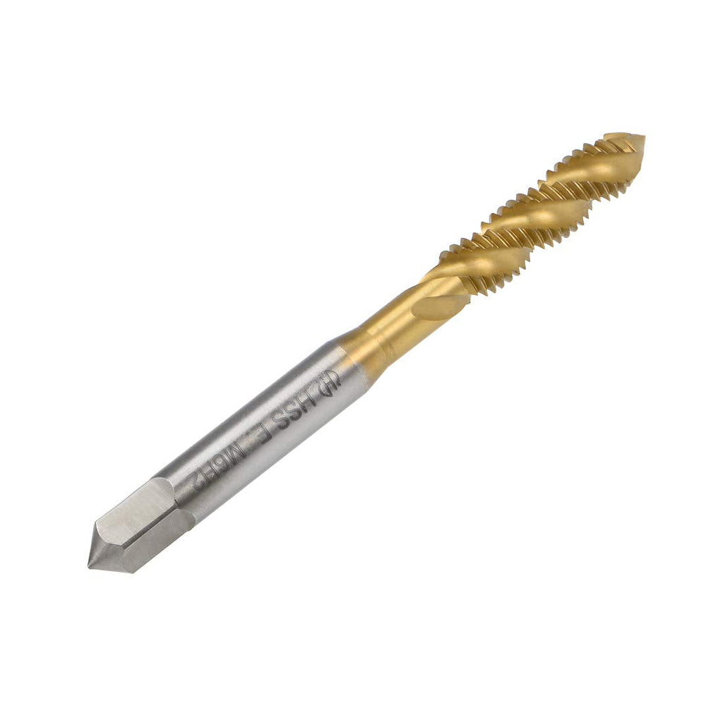 uxcell Spiral Flute Tap M6 Thread H2 Tolerance M35 Cobalt Titanium Plating HSS