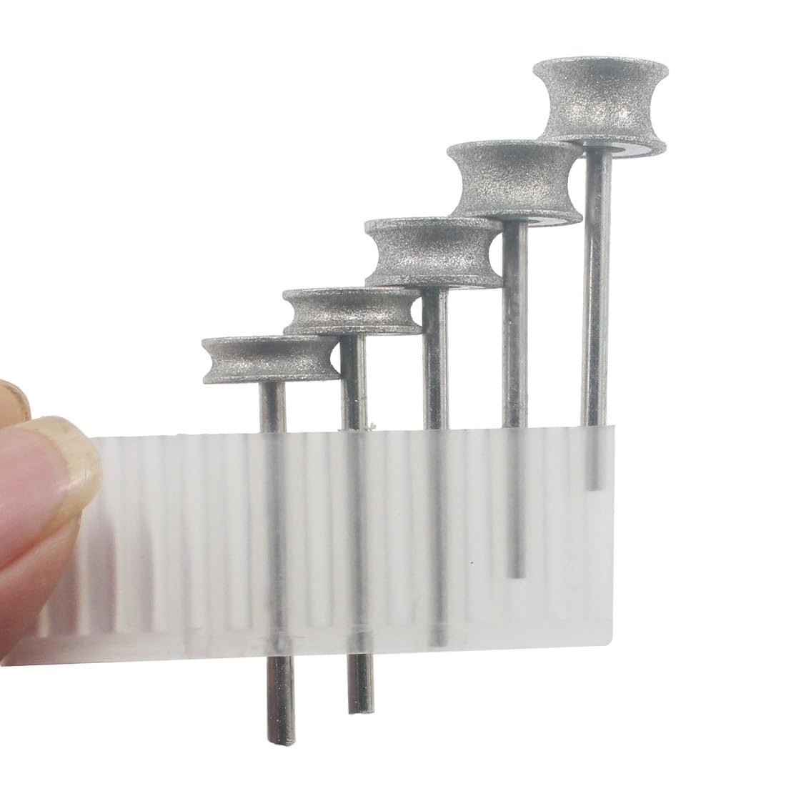 Luo ke 5 Pcs 80 Grit Concave Arc Diamond Burr Ring Making Bits