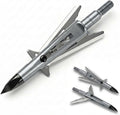 Mechanical Expandable Broadheads, 100 Grain, 440 Steel Blades | 2 Inch Cut, Chisel Tip, 8-32 Thread for Crossbow &