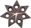 10pcs GBJ DCMT21.51 DCMT21.52 DCMT070204 Carbide Insert Lathe Turning inserts Turning Tool for SDJCR/L T Tool Holder (DCMT21.51(Bronze))
