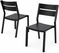 Aluminum Stackable Patio Dining Chairs Set of 2