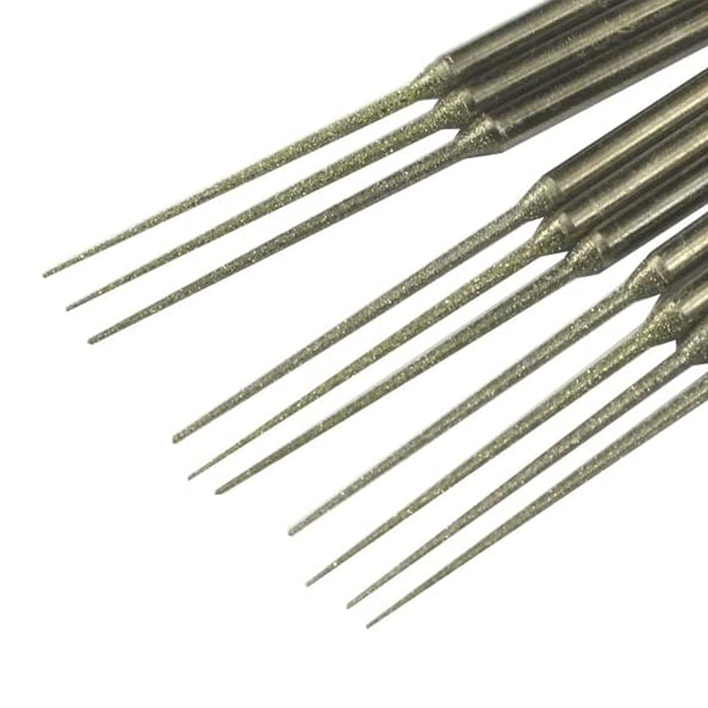 Luo ke 10 Pcs 1/8" Shank Expanding Hole Diamond Burr Bead Reamer