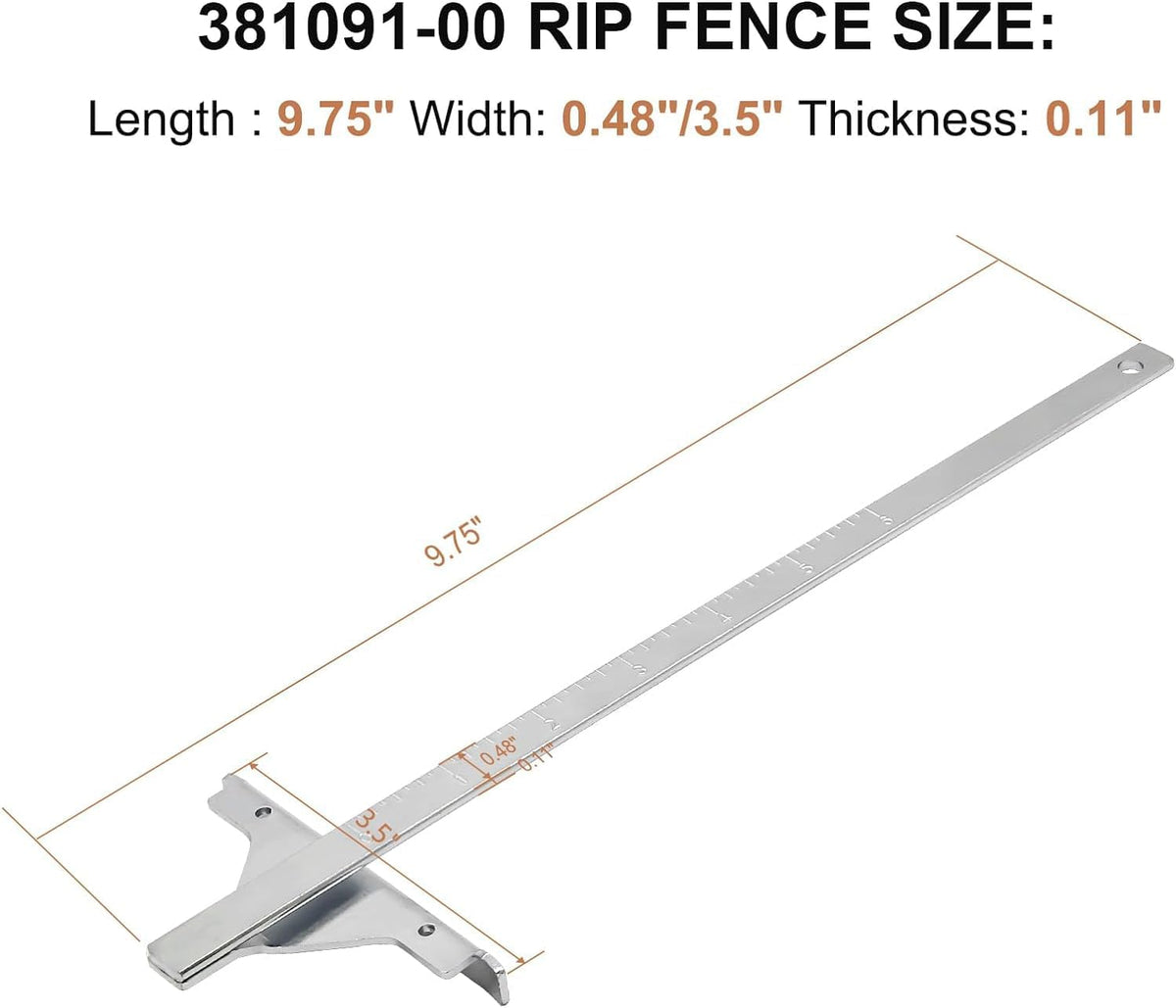 Powswopx 381091-00 Rip Fence Replace for DC390K, DW936, DC300, DC310, DCS391B, DCS393, DC390B
