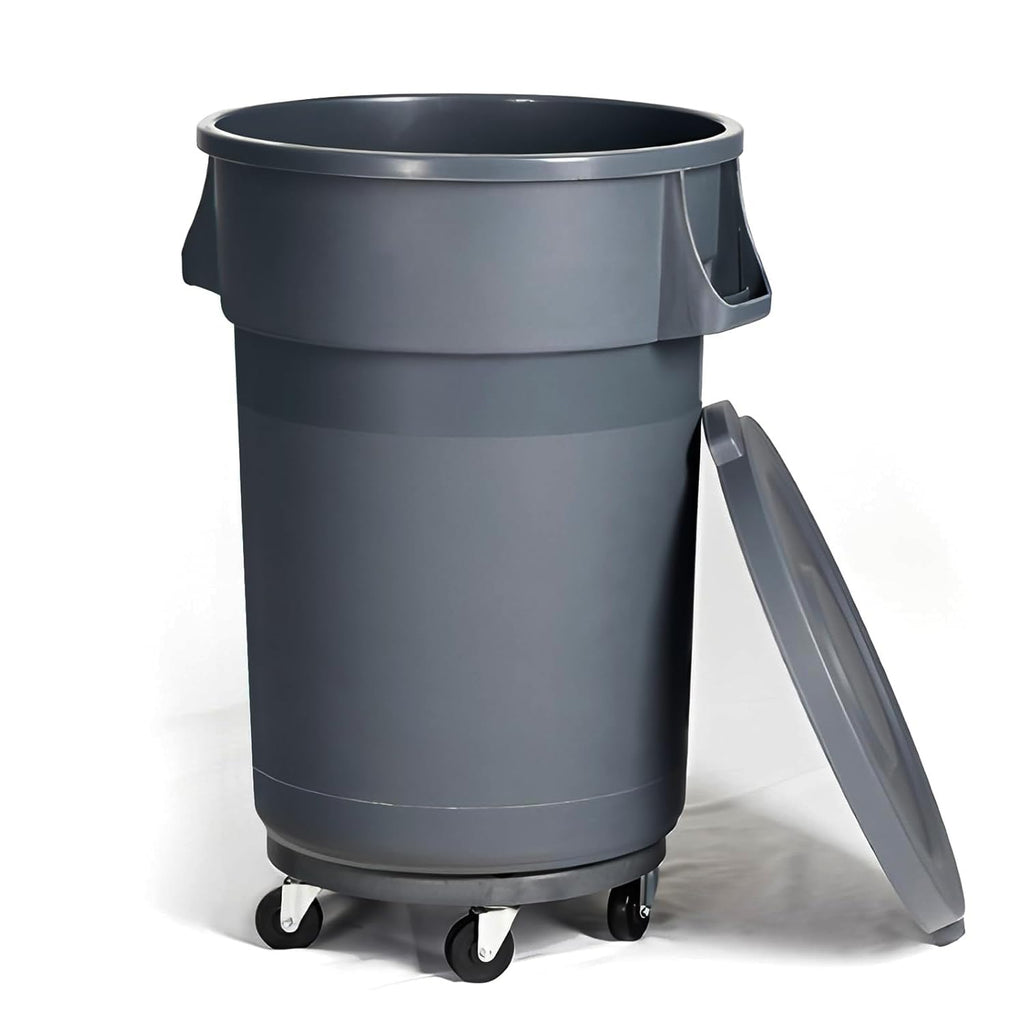 32 Gallon Outdoor Trash Can, Outdoor Trash Can with Lid and Wheels, Commercial Trash Cans Suitable for Restaurants