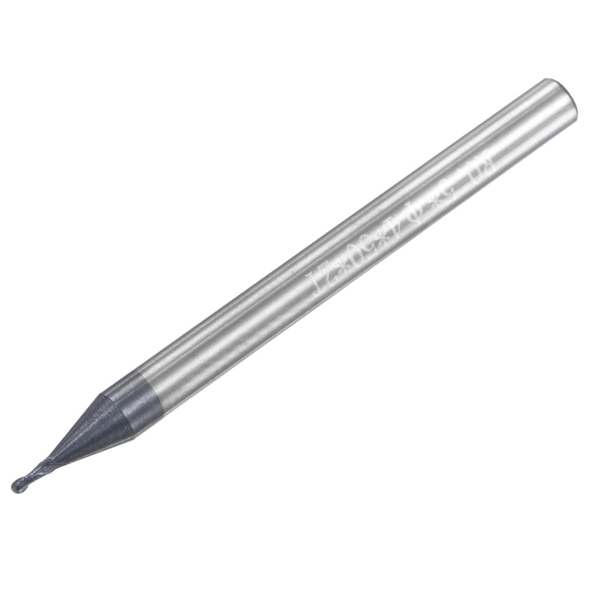 uxcell Ball Nose End Mill 0.5mm Tip Radius Solid Carbide AlTiSin Coated CNC Router Bits 2 Flute Spiral Milling Cutter HRC45 with 4mm Shank 50mm (2-inch) Length