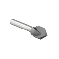 POWERTEC 90 Degree V-Groove Router Bit, 1/4" Shank, 1/2" Cutting Diameter, 21/64" Cutting Length, Carbide End Mill CNC Engraving Bit for Routers & CNC Machines, Sign and Plaque Carving (73006)