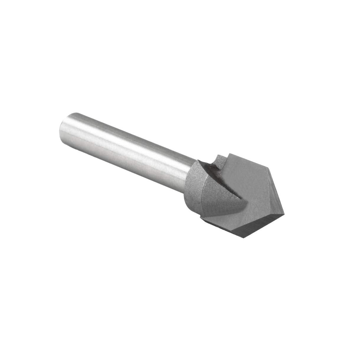 POWERTEC 90 Degree V-Groove Router Bit, 1/4" Shank, 1/2" Cutting Diameter, 21/64" Cutting Length, Carbide End Mill CNC Engraving Bit for Routers & CNC Machines, Sign and Plaque Carving (73006)