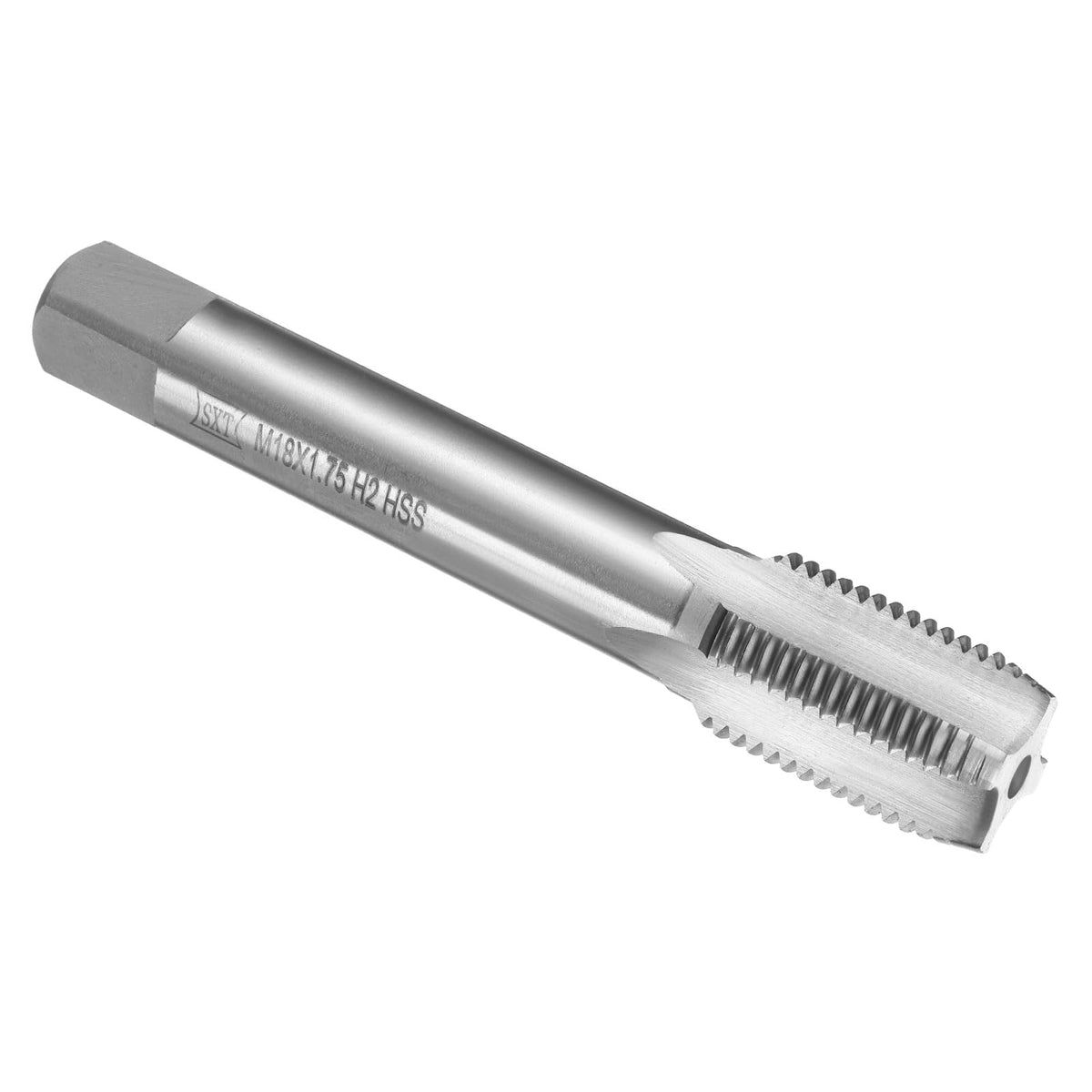 uxcell Hand Plug Tap M18 x 1.75 H2 Metric Thread Plug Style Taps Straight Flute Screw Tapping Threading Tool High Speed Steel HSS6542