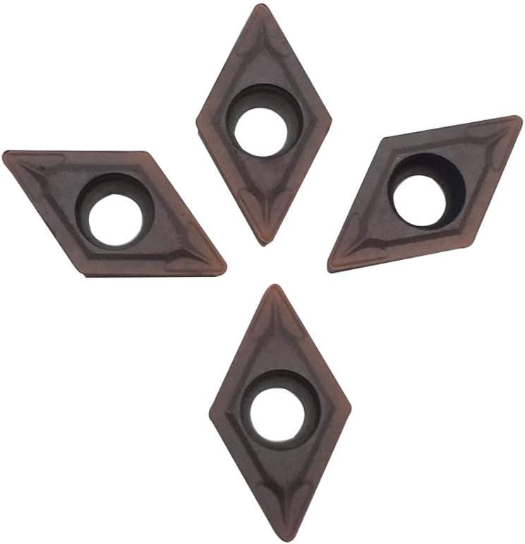 10pcs GBJ DCMT21.51 DCMT21.52 DCMT070204 Carbide Insert Lathe Turning inserts Turning Tool for SDJCR/L T Tool Holder (DCMT21.51(Bronze))