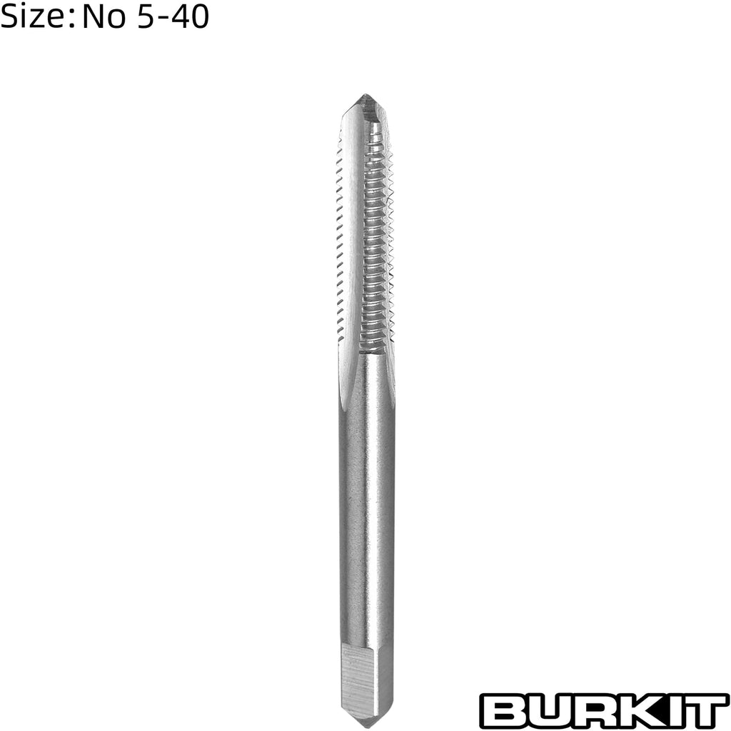Burkit 2pcs No 5-40 UNC Thread Tap Right Hand