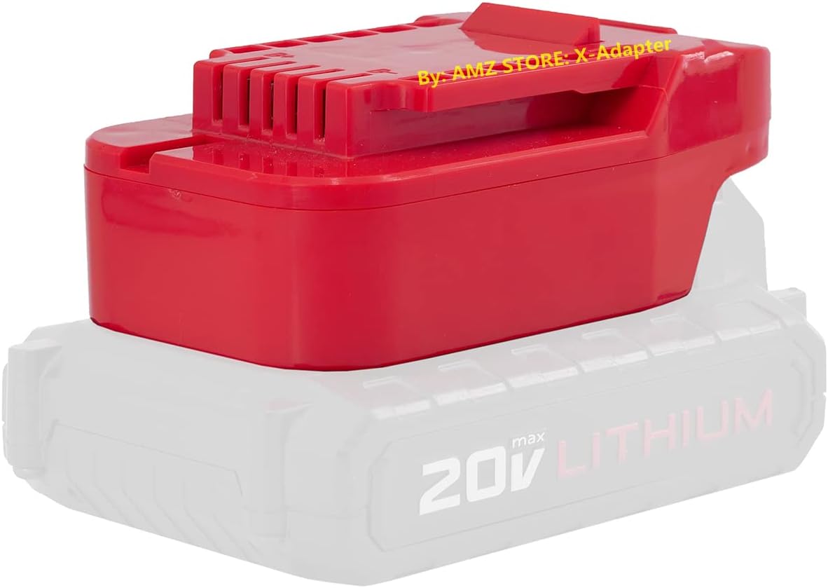 1x Adapter Fits Ba uer 20v MAX Cordless Tools Compatible with Porter Cable 20 MAX (NOT 18v) Lithium Batteries - Adapter Only