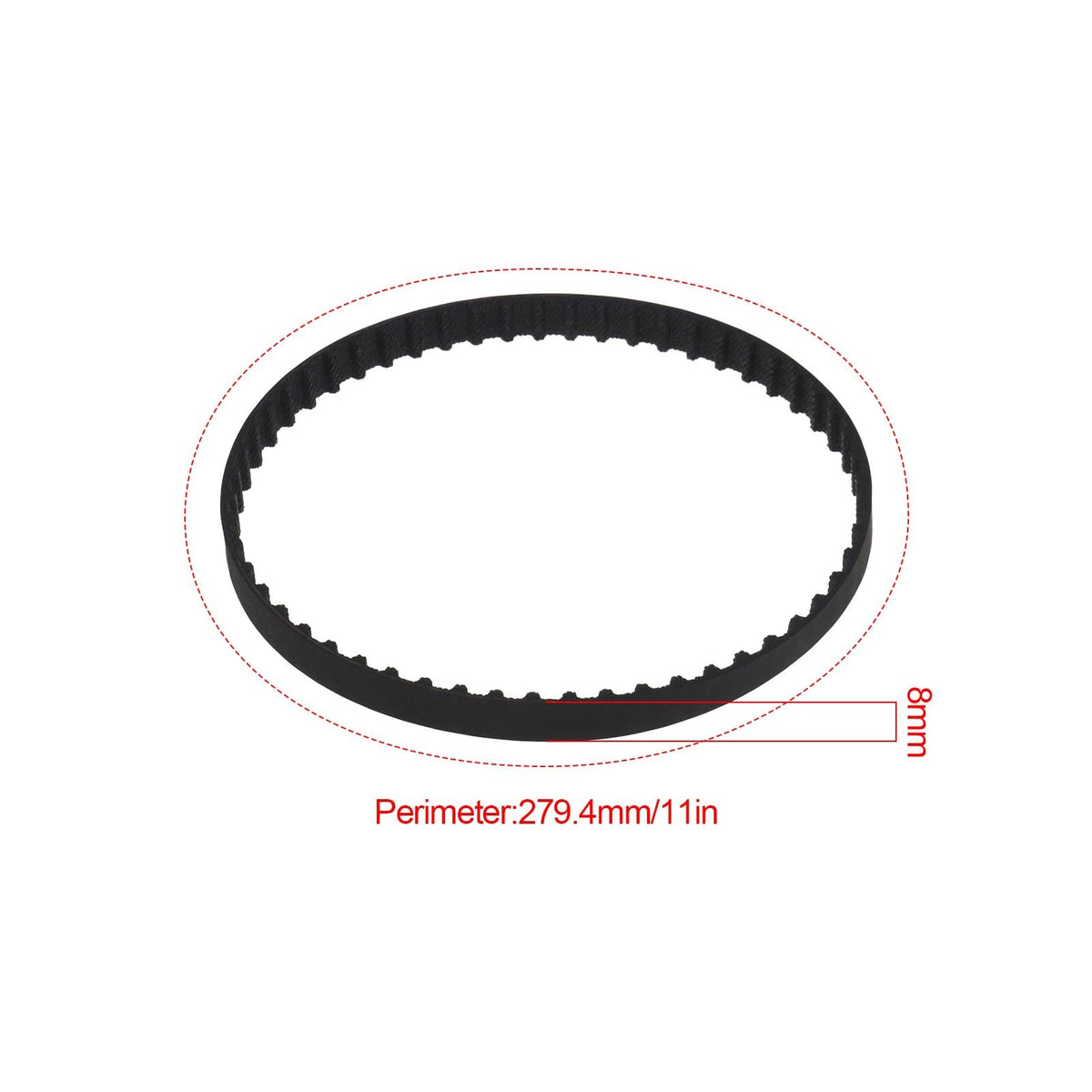 Micro Traders 2PCS Drive Belt 429964-32 Compatible with Black and Decker Sander BR300 11 Inches Length 1/5 Inch Tooth Spacing Pitch 55 Teeth