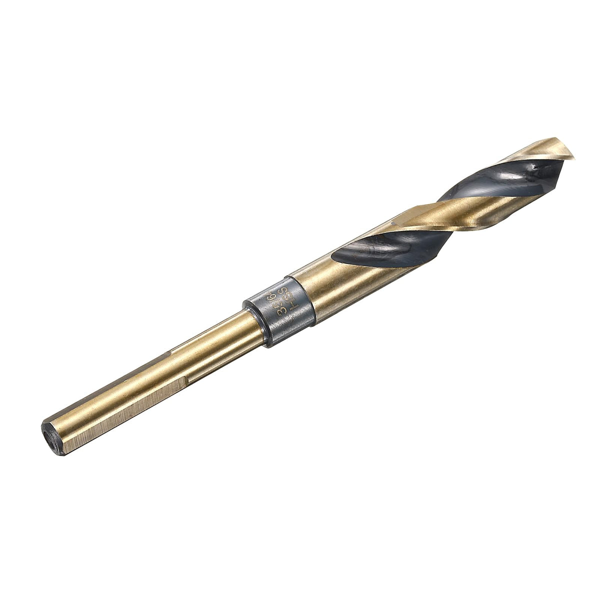 HARFINGTON Twist Drill Bit 35/64" Dia High-Speed Steel 4341 Metric Drill Bits 6.1" Overall Length with Black & Gold Oxide Coating for Drilling Hard Metals, Stainless Steel, Alloy Steel
