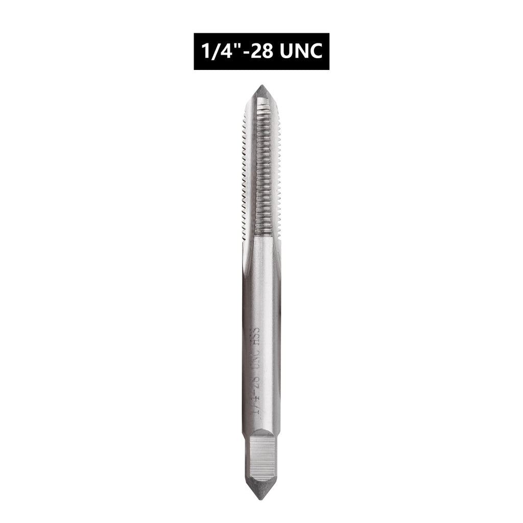 LWCUSNJ 2pcs 1/4"-28 UNC High Speed Steel Tap Right Hand, M2 HSS Straight Fluted Machine Tap (1/4"-28)