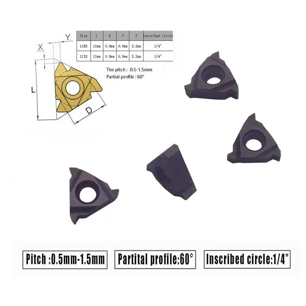 Zouzmin 11ER/11IR Threading Inserts Ext-Int