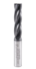 Accusize Industrial Tools 1/2'' Dia, M42 8% Cobalt Tialn Roughing End Mill, 1/2'' Shk Dia, 2'' Flt Length, 4'' Oal, 4 Flute, Coarse Tooth, 1102-0120