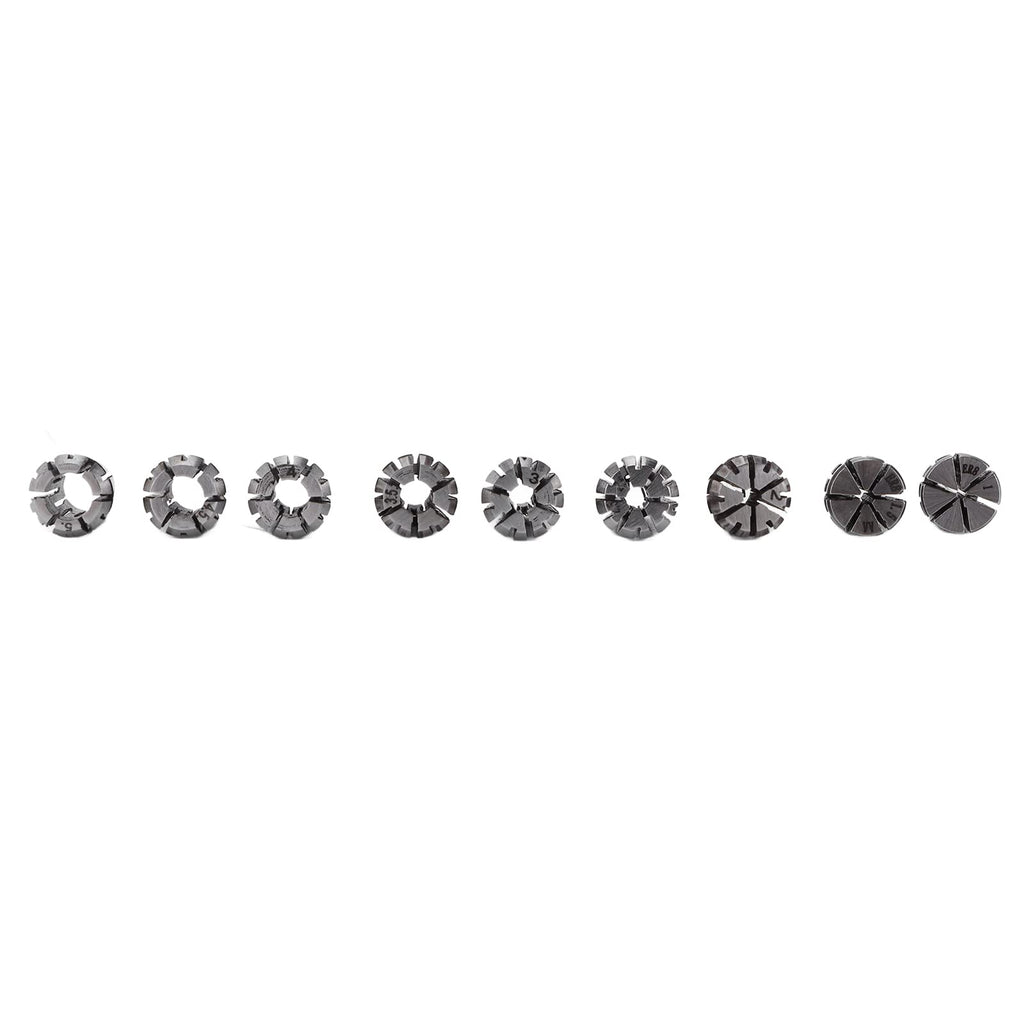 HURRISE ER8 Collet Set 9Pcs ER8 Collet Set for CNC Engraving Milling