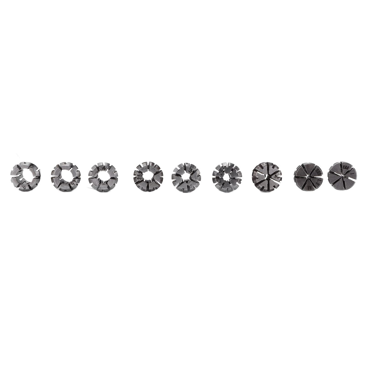 HURRISE ER8 Collet Set 9Pcs ER8 Collet Set for CNC Engraving Milling