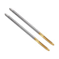 uxcell 2pcs Straight Flute Thread Taps Metric M4 x 0.7 H2 100mm Extra Long Machine Threading Tap Bit Screw Tapping Repair Tool, Titanium Coated M35 Cobalt High-Speed Steel