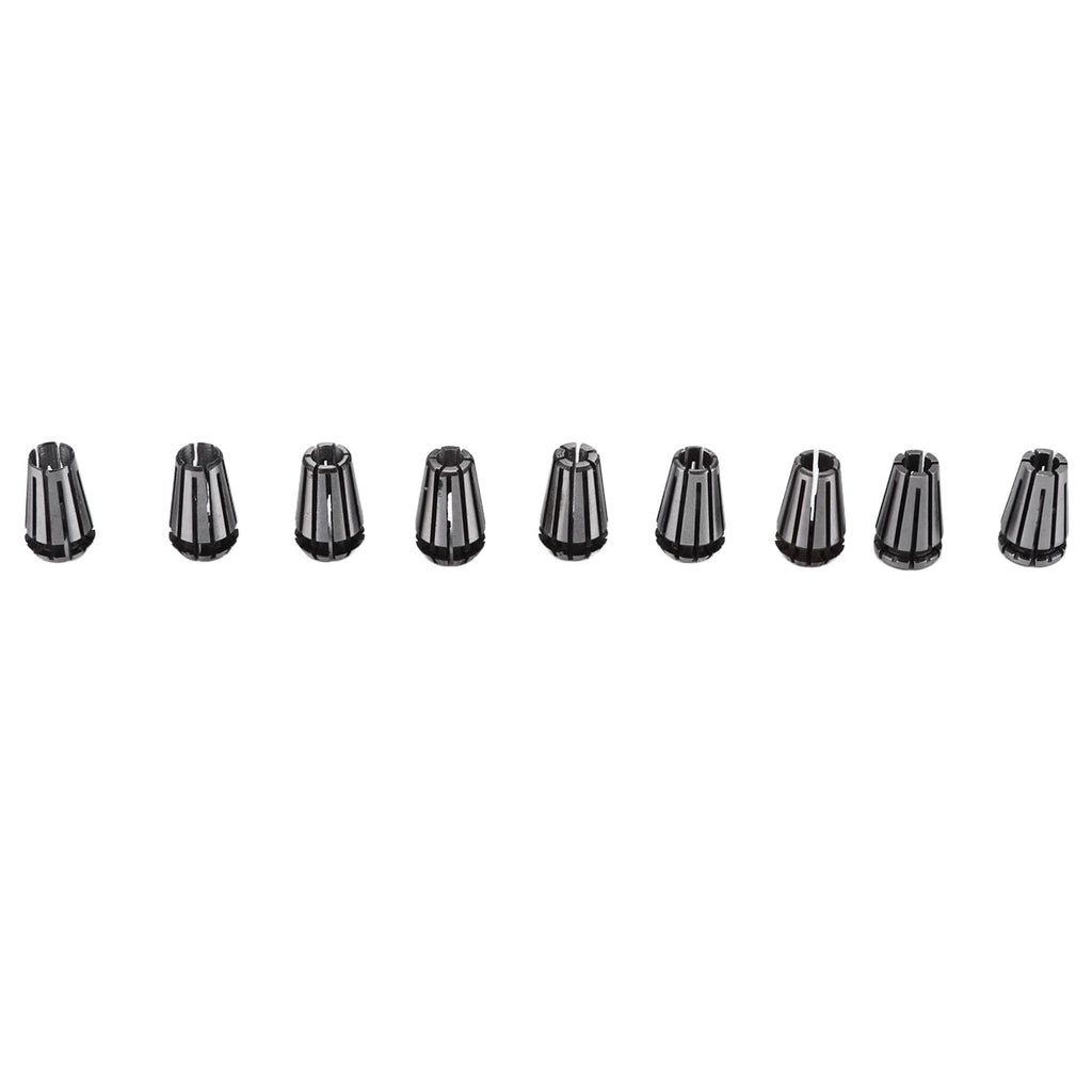 Phefop ER8 Collet Set 9pcs, High Speed Steel Collet Chuck for CNC Milling