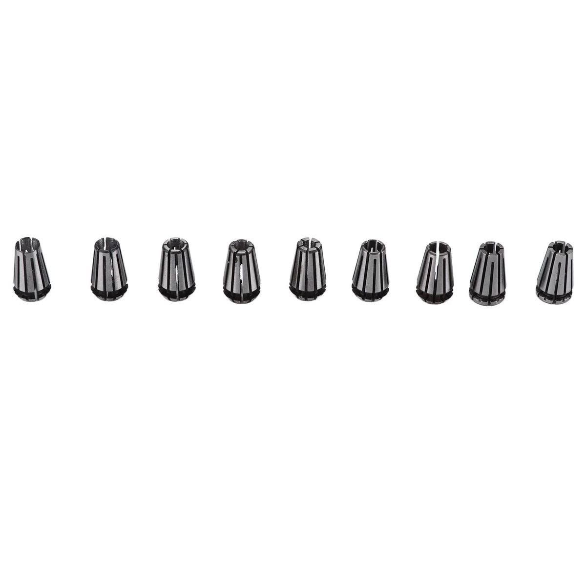 Phefop ER8 Collet Set 9pcs, High Speed Steel Collet Chuck for CNC Milling