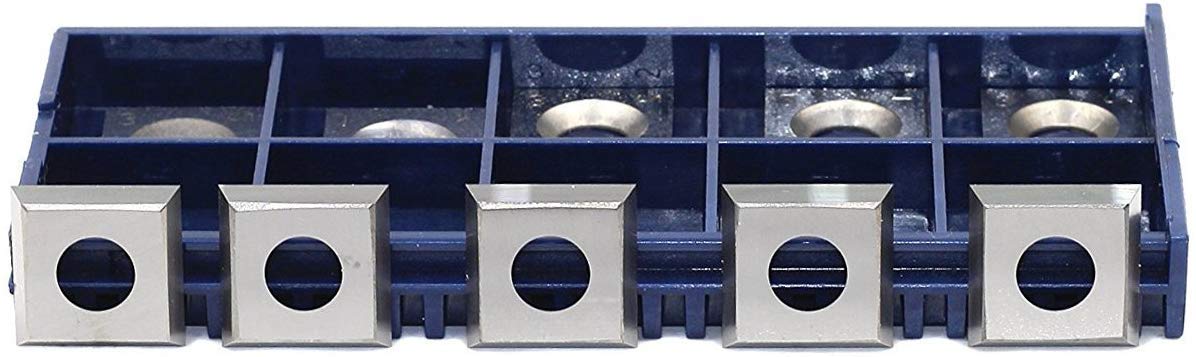 YUFUTOL 14mm Square Straight Carbide Cutter Insert(14mm length X14mm widthX2.0mm thickness),Pack of 10, Designed for Spiral/Helical Planer Cutter Head Wood Lathe Tool with 10pcs M6x10 Screws