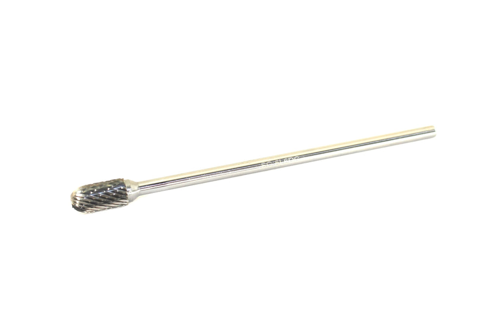 TEMO SC-5L6 Double Cut Carbide Burr File, 1/2" Cylinder Ball, 1/4x6" Shank