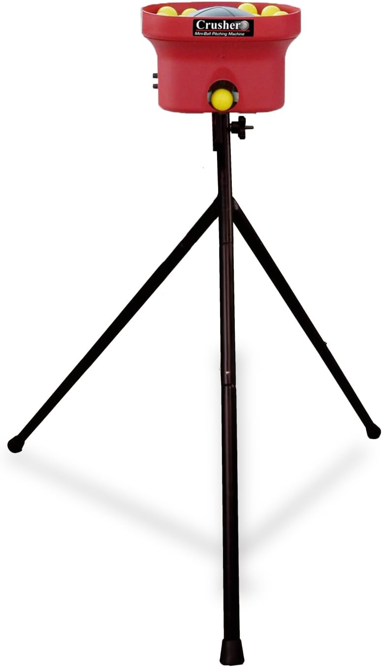 Sports Crusher Pitching Machine – Pitches Fastballs & Curveballs | Accurate, Adjustable, Compact & High Performance |