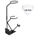 YUZES Gravity Feed Spray Gun Holder, 100 Paint Strainers, Bench/Wall Mount