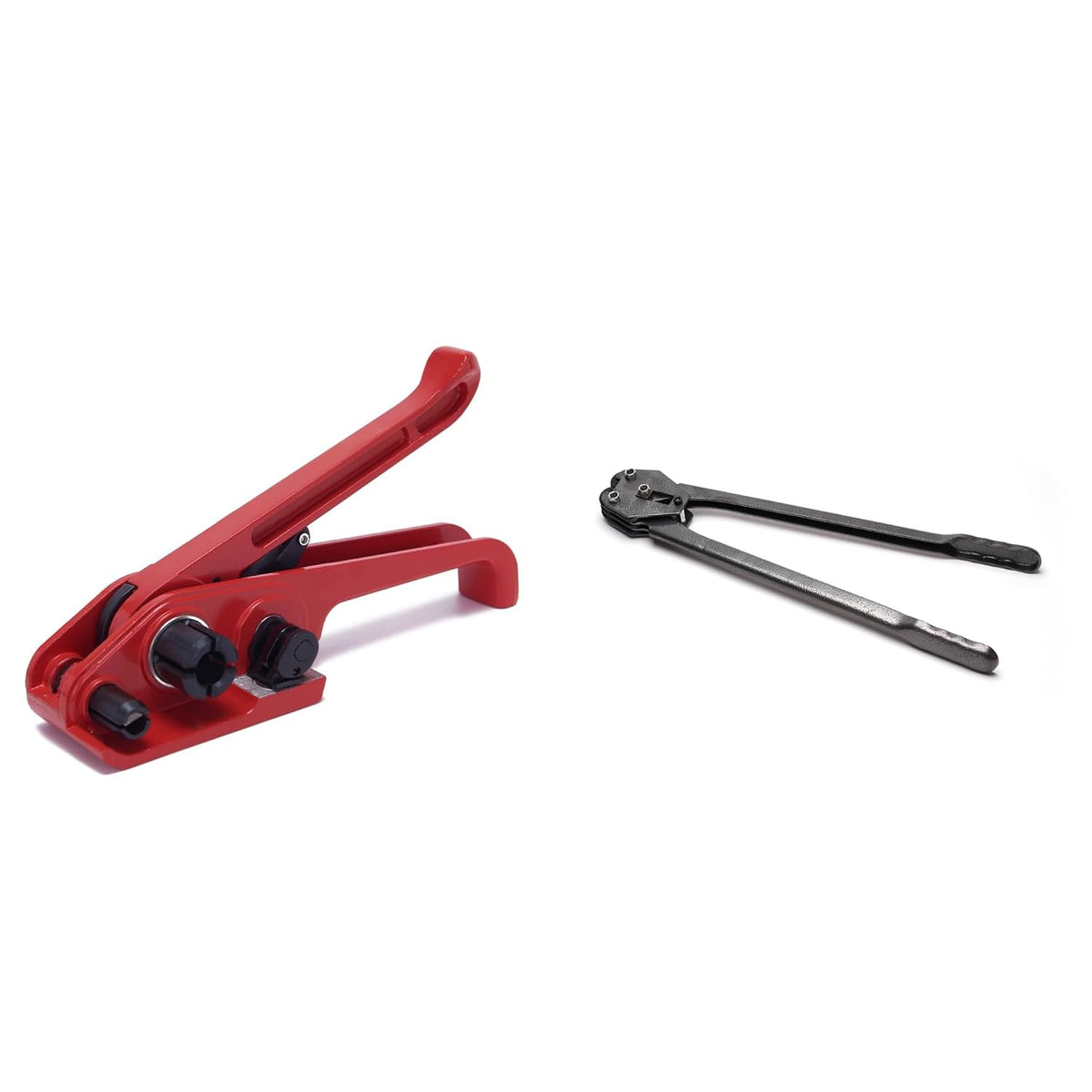 Heavy Duty Poly Strapping Tensioner(Red) and Sealer/Crimper for 1/2"~3/4" Polypropylene/PET Strapping(Black)